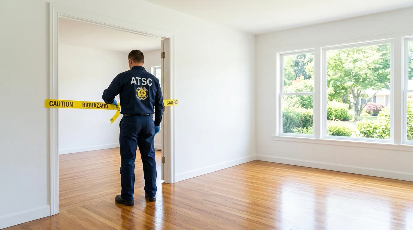 Certified biohazard cleanup crew performing Trauma Scene Cleanup in Tamarac